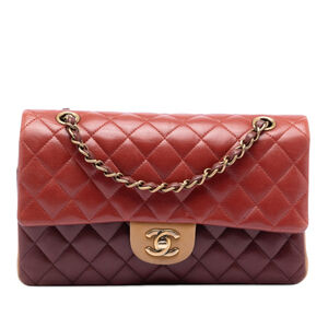 Pre-Loved Chanel Medium Classic Tricolor Lambskin Double Flap